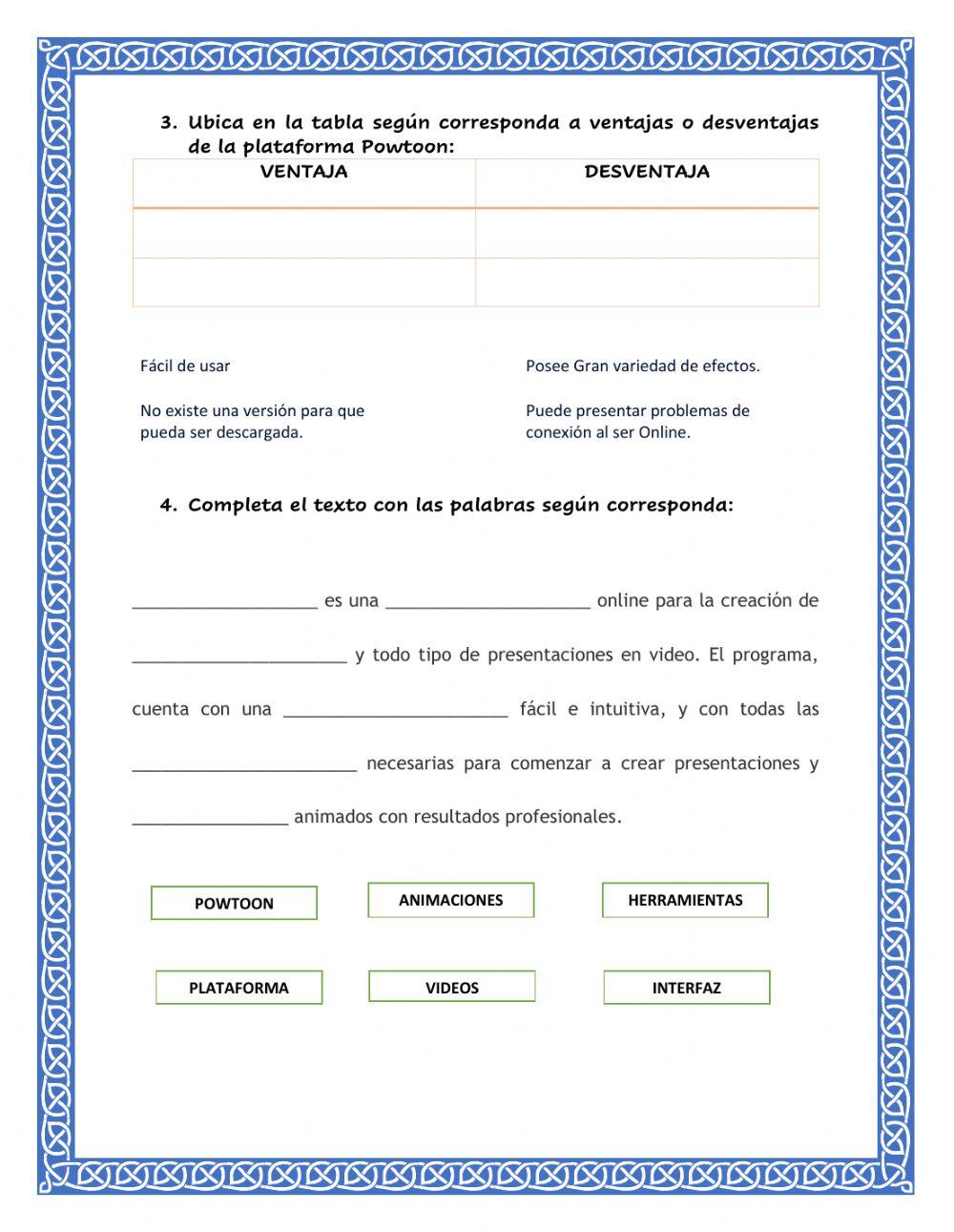 Ficha Interactiva Powtoon