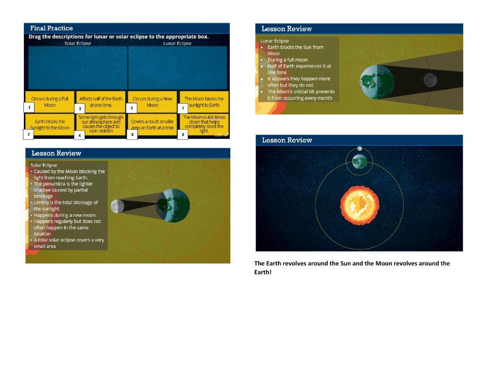 Earth Sun Moon SC.8.E.5.9