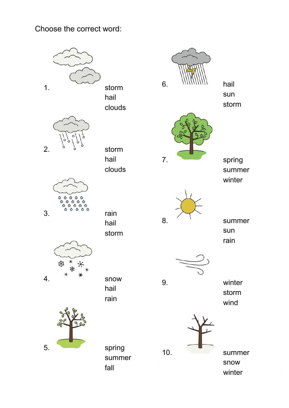 Weather and seasons practice