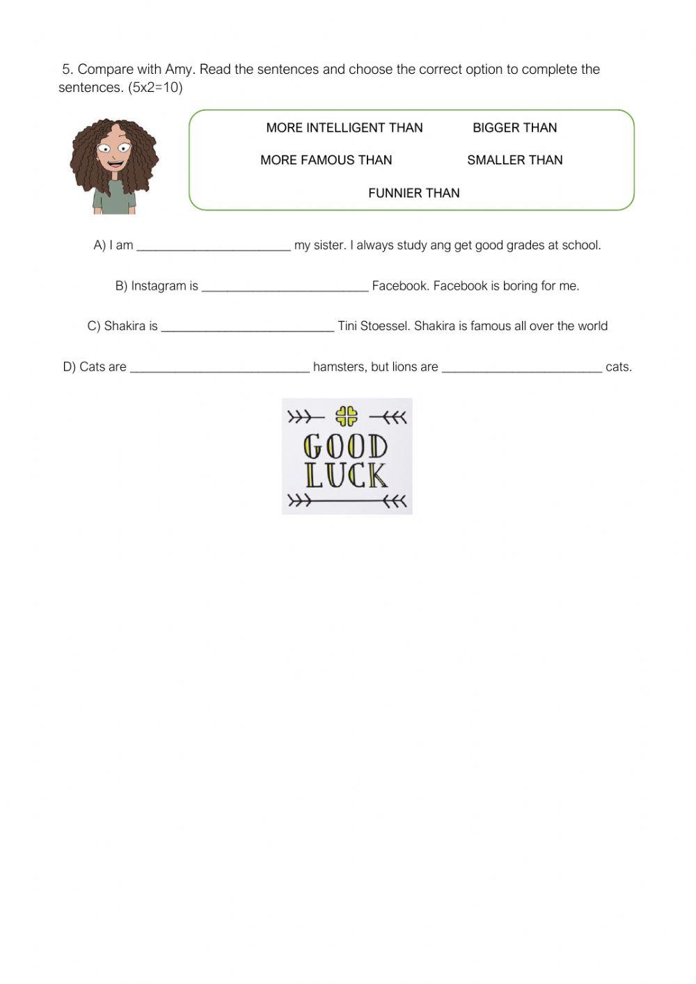 Examen pendientes 2020 inglés