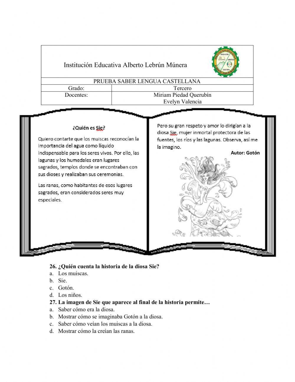 Prueba saber español parte 2