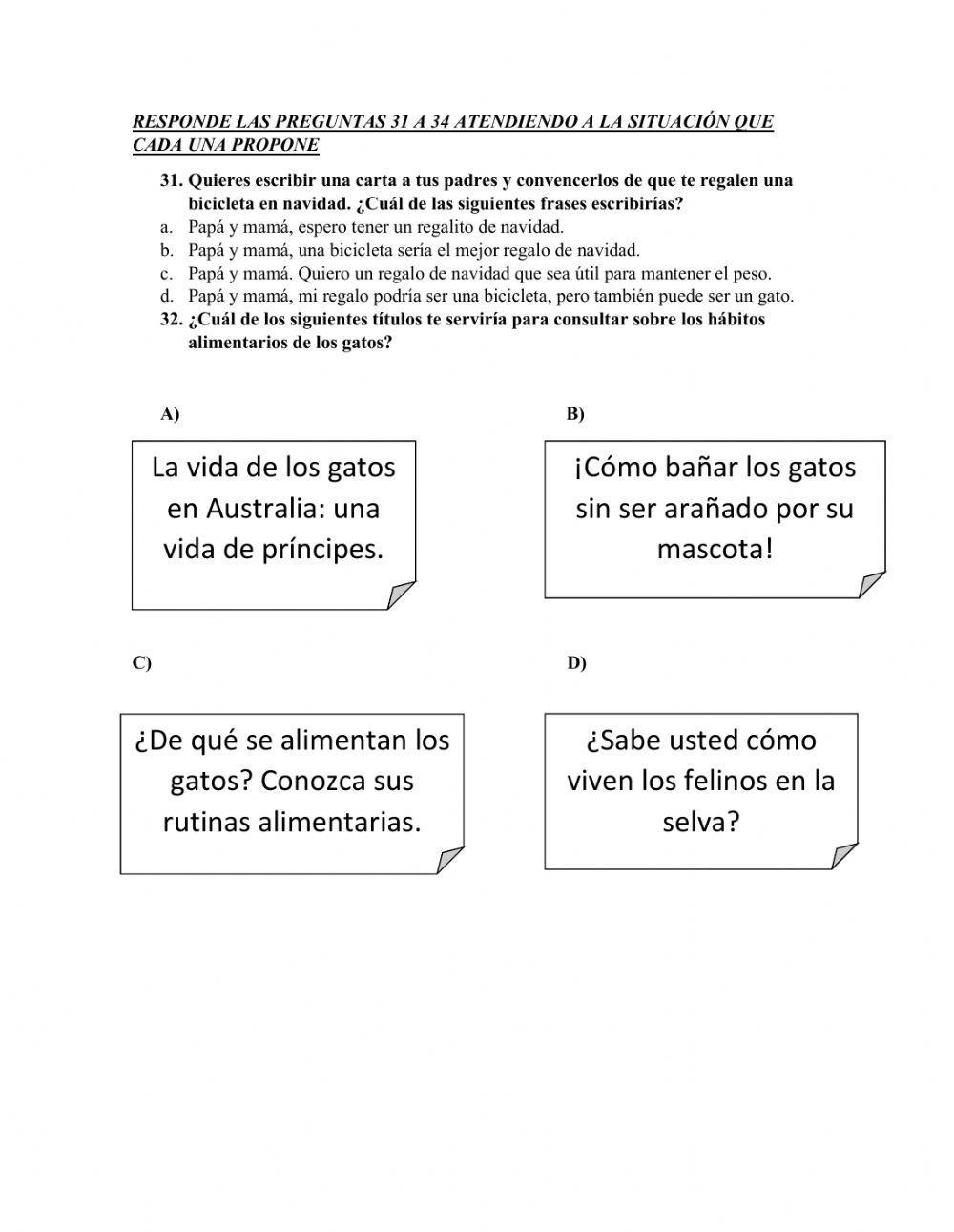Prueba saber español parte 2