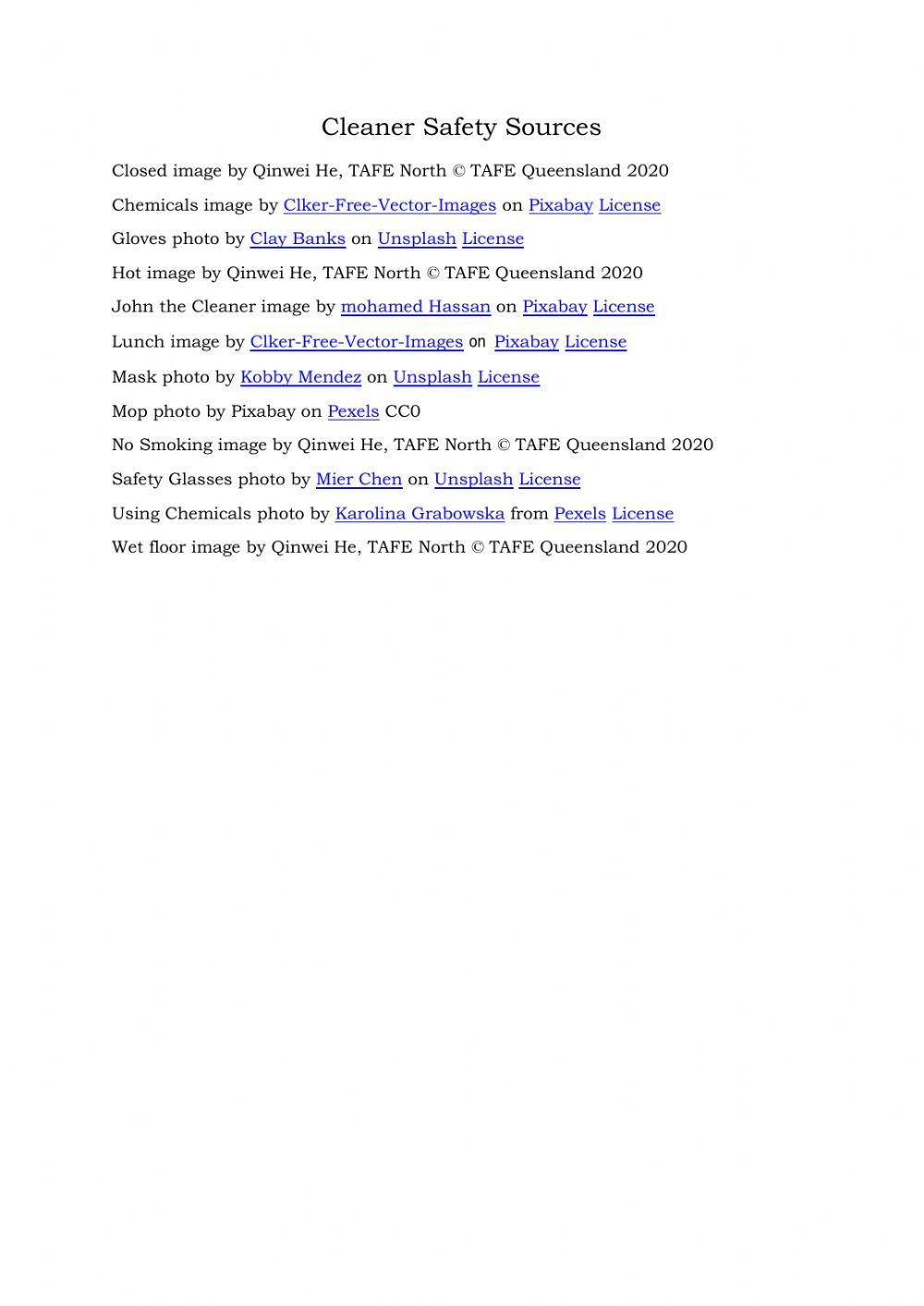 Sources of Cleaner Safety Photos