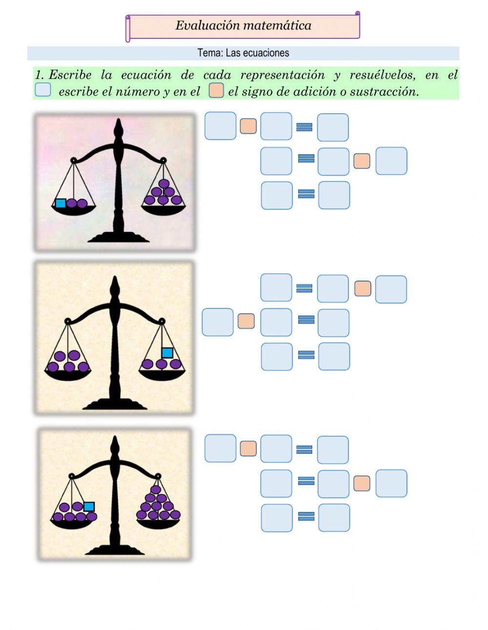 Evaluación ecuaciones