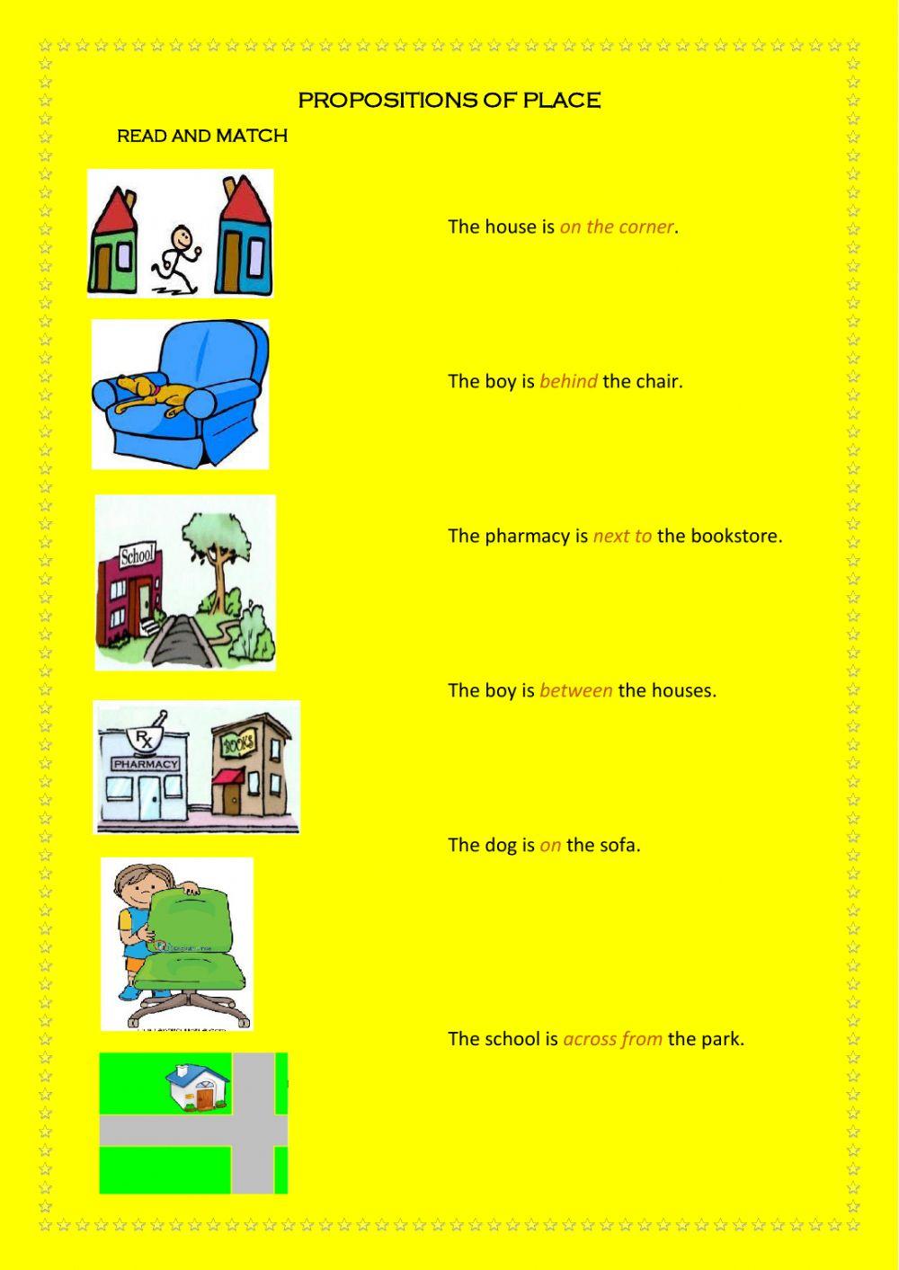 Prepositions of place