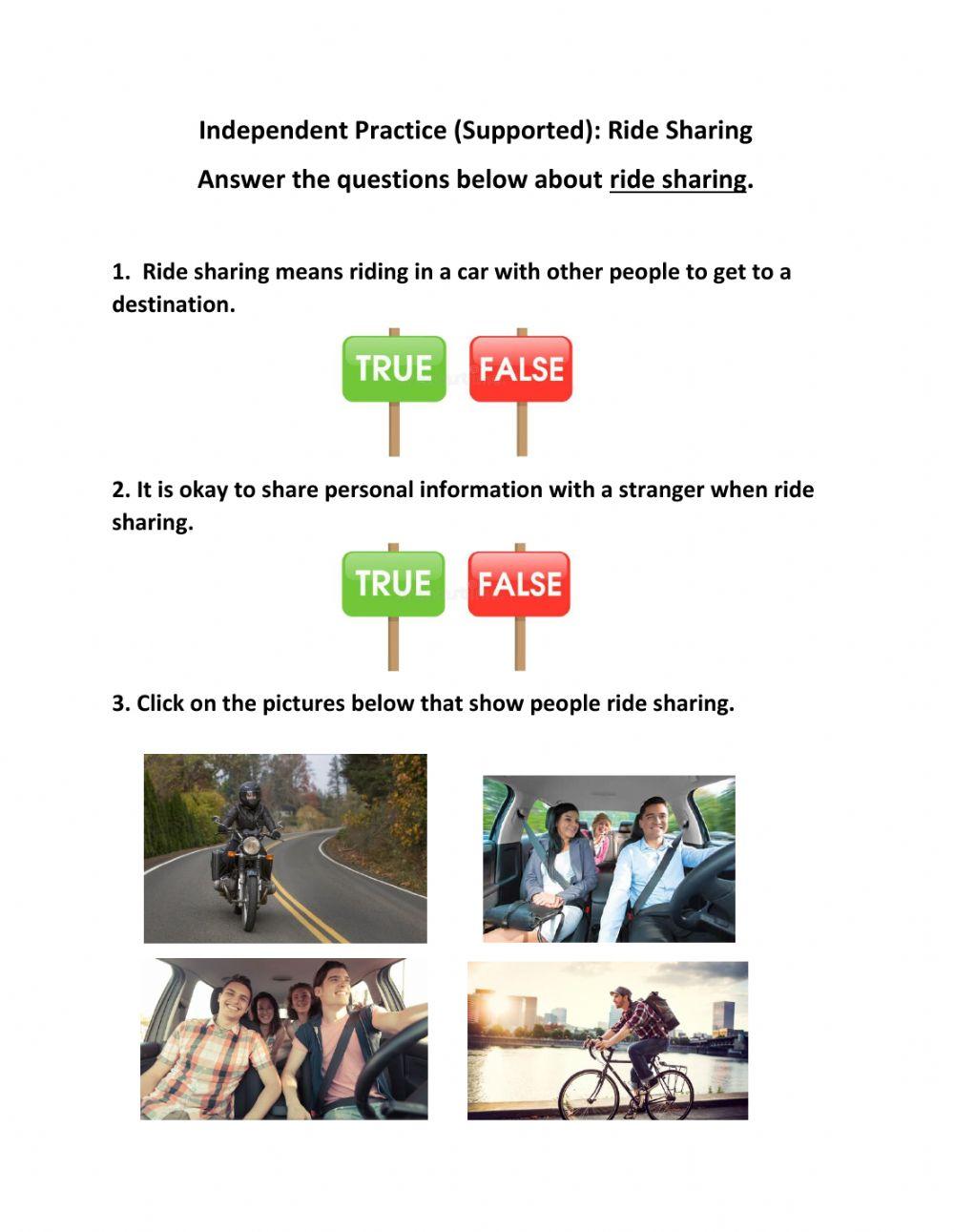 Independent Practice (Supported) - Ride Sharing