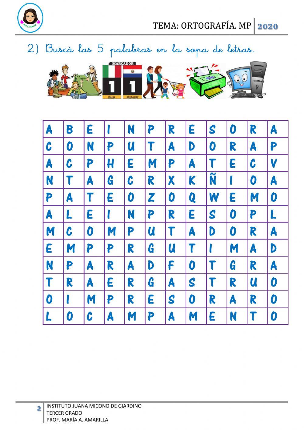 Regla ortográfica MP