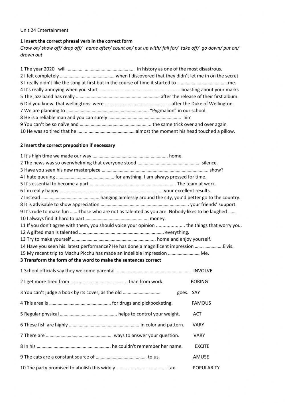 Macmillan Grammar and Vocabulary Unit 24