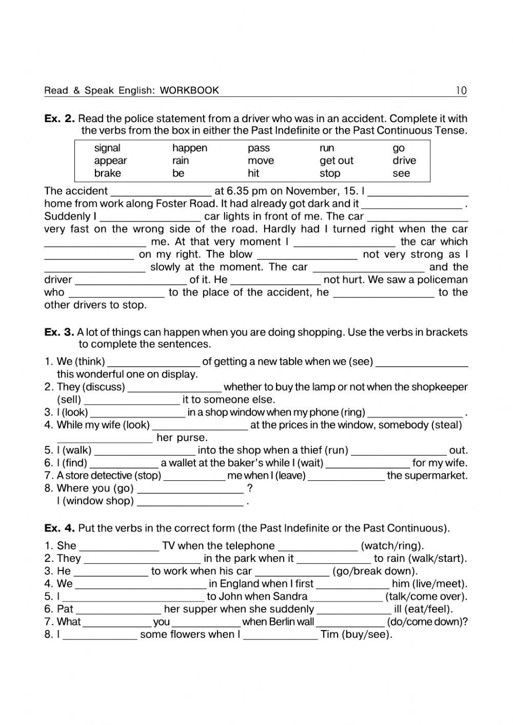 Past Simple and Past Continuous