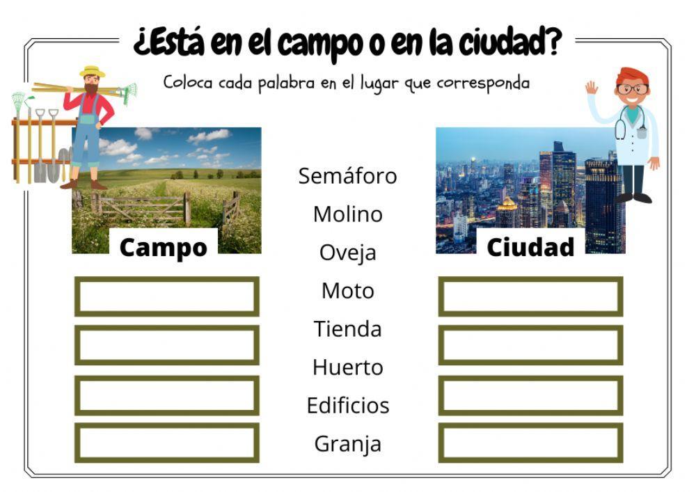 ¿Está en el campo o en la ciudad?