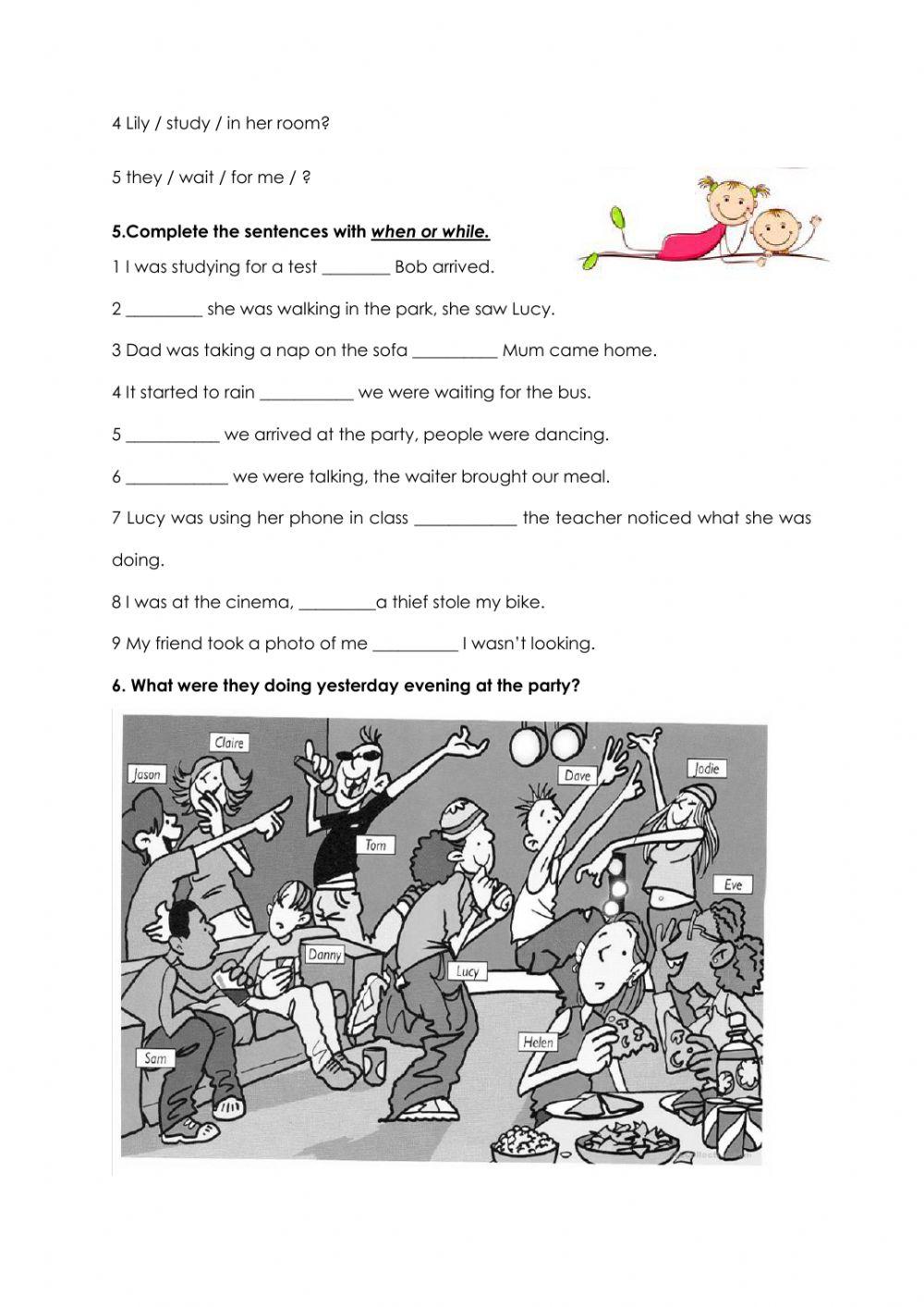 Past Continuous practice