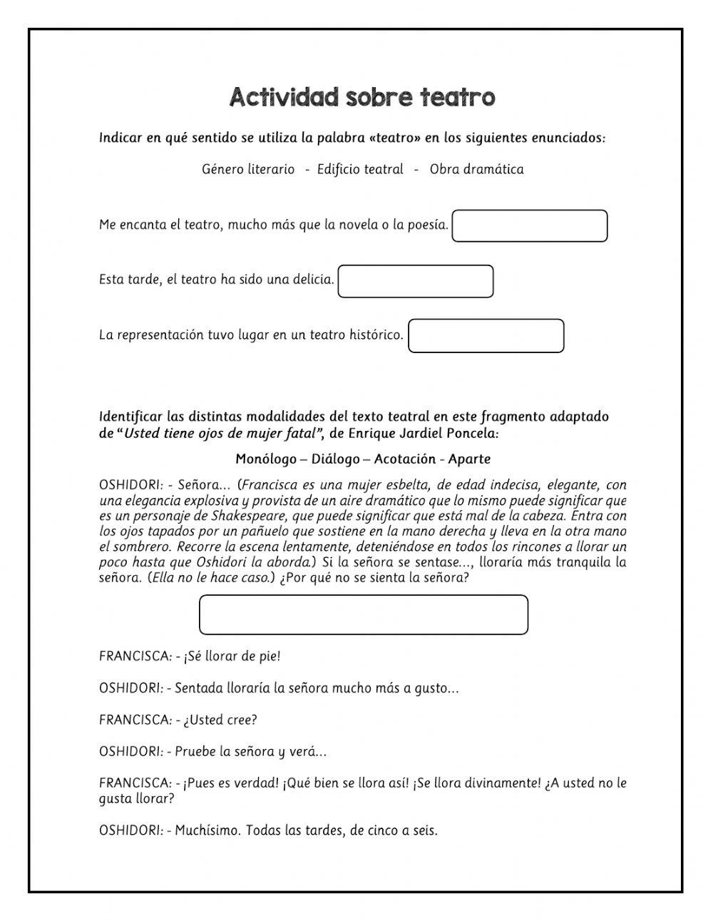 Actividad Teatro