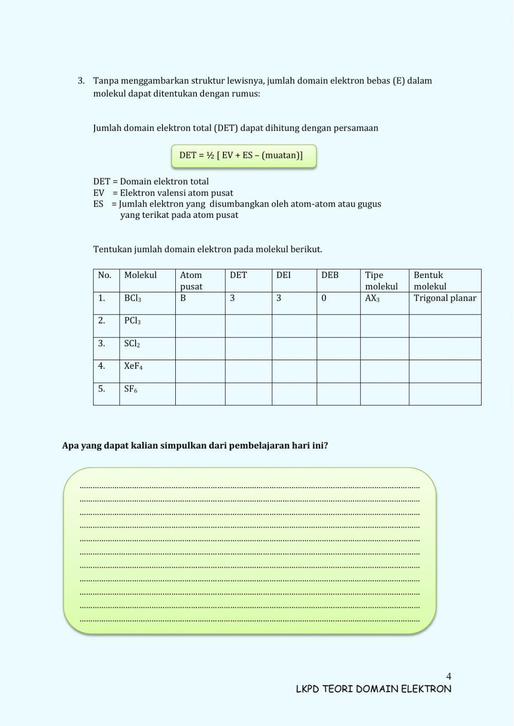 LKPD Teori Domain Elektron siklus 1