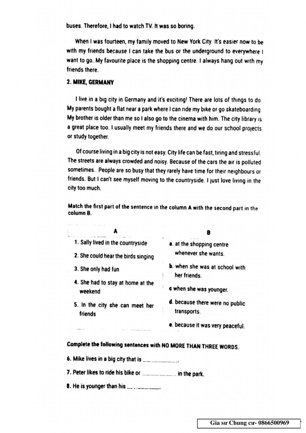 Lớp 11- cuối kỳ- test 2