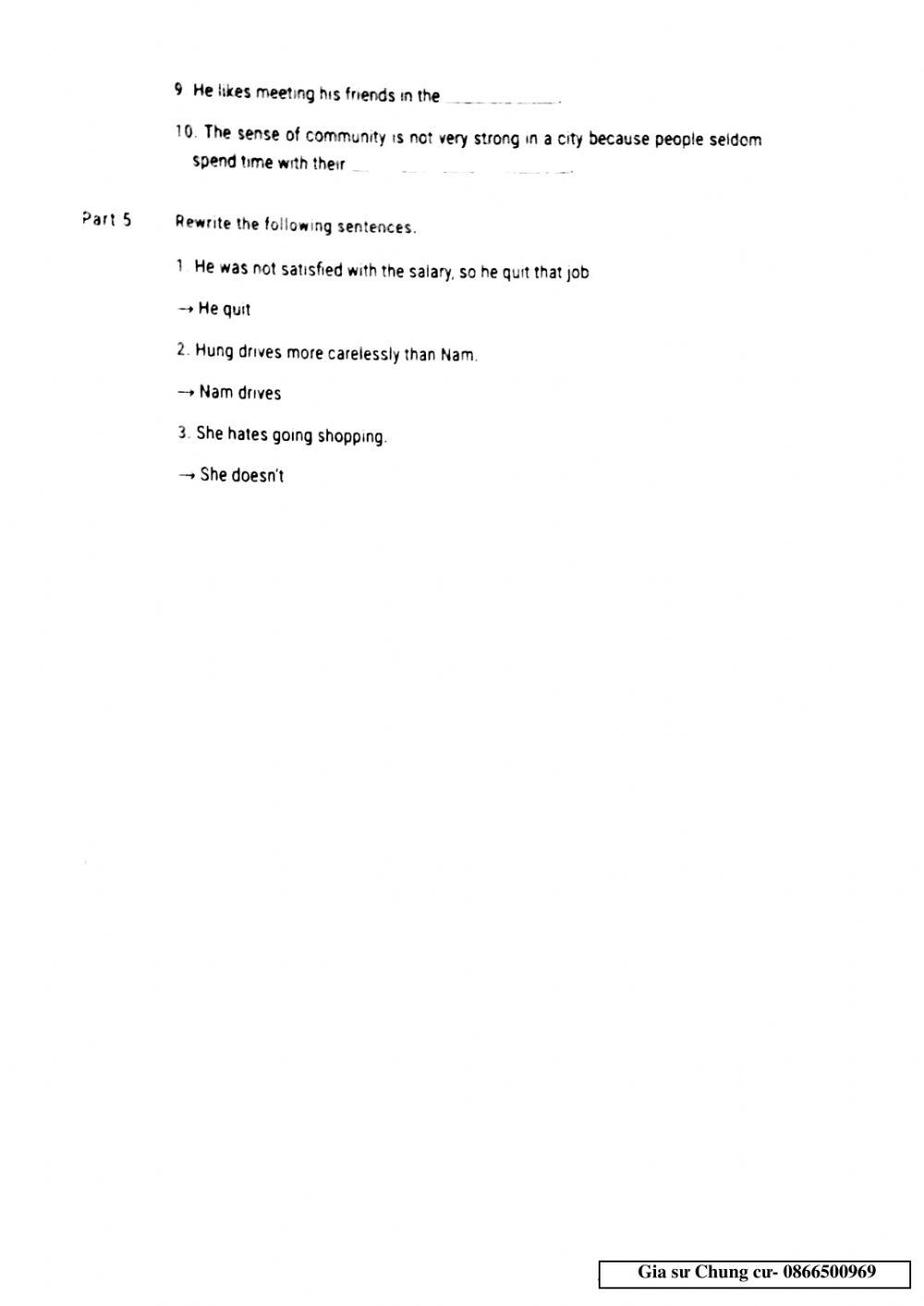 Lớp 11- cuối kỳ- test 2