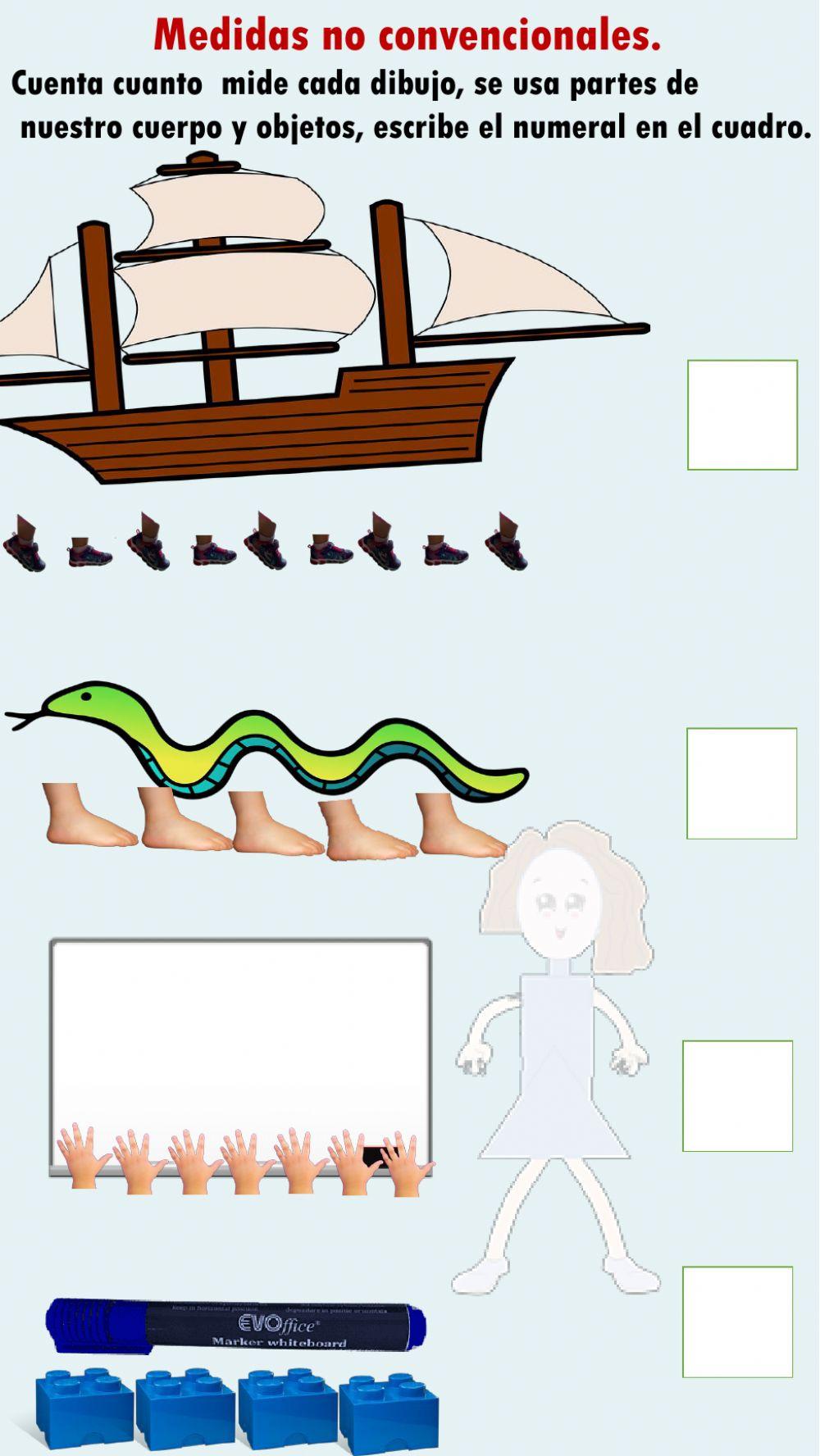 Cuenta las imagenes, con parte del cuerpo.