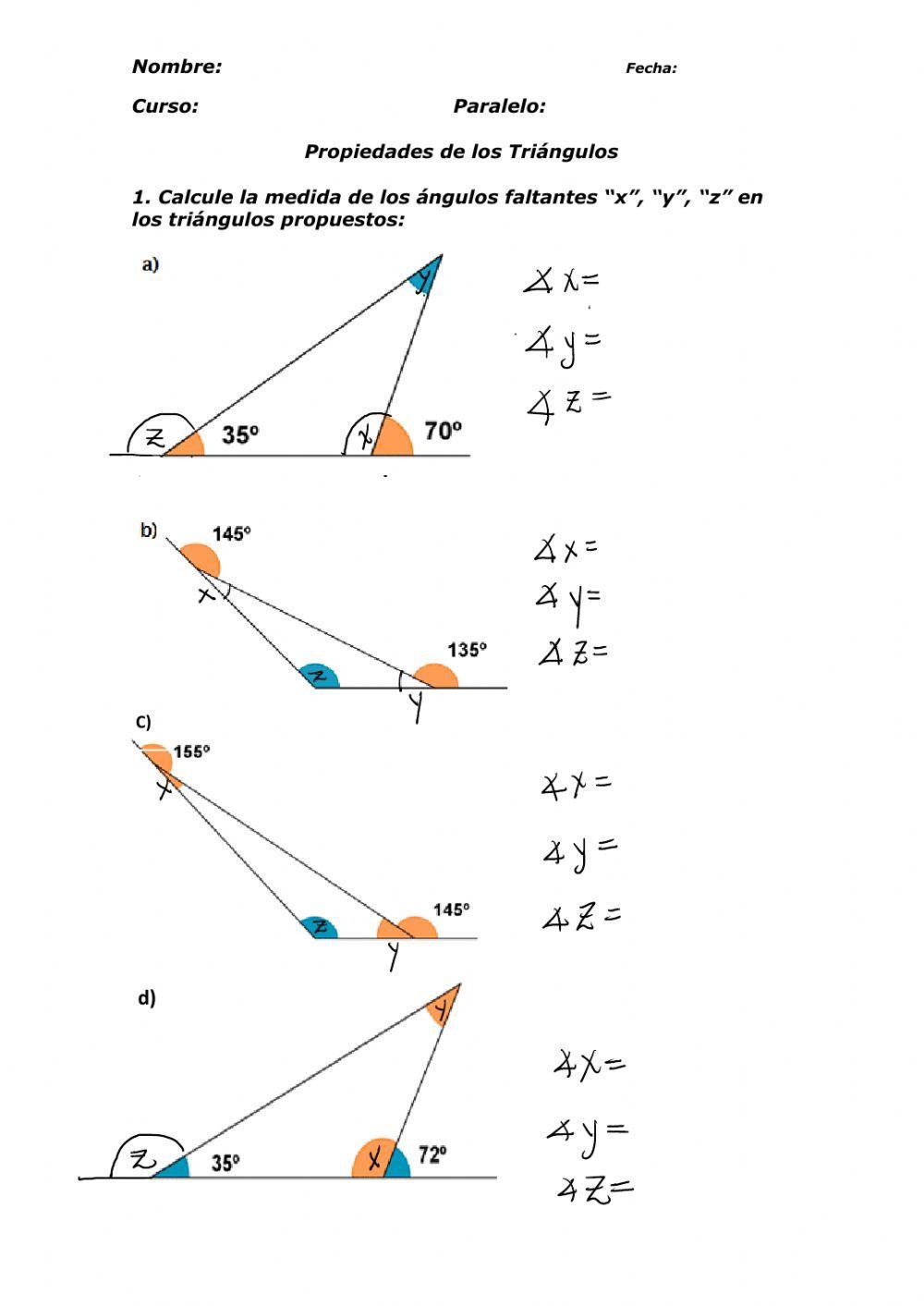 Propiedades de los Triángulos