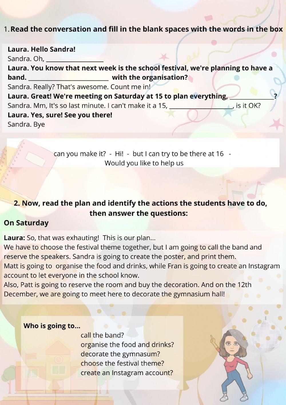 Planning a school festival