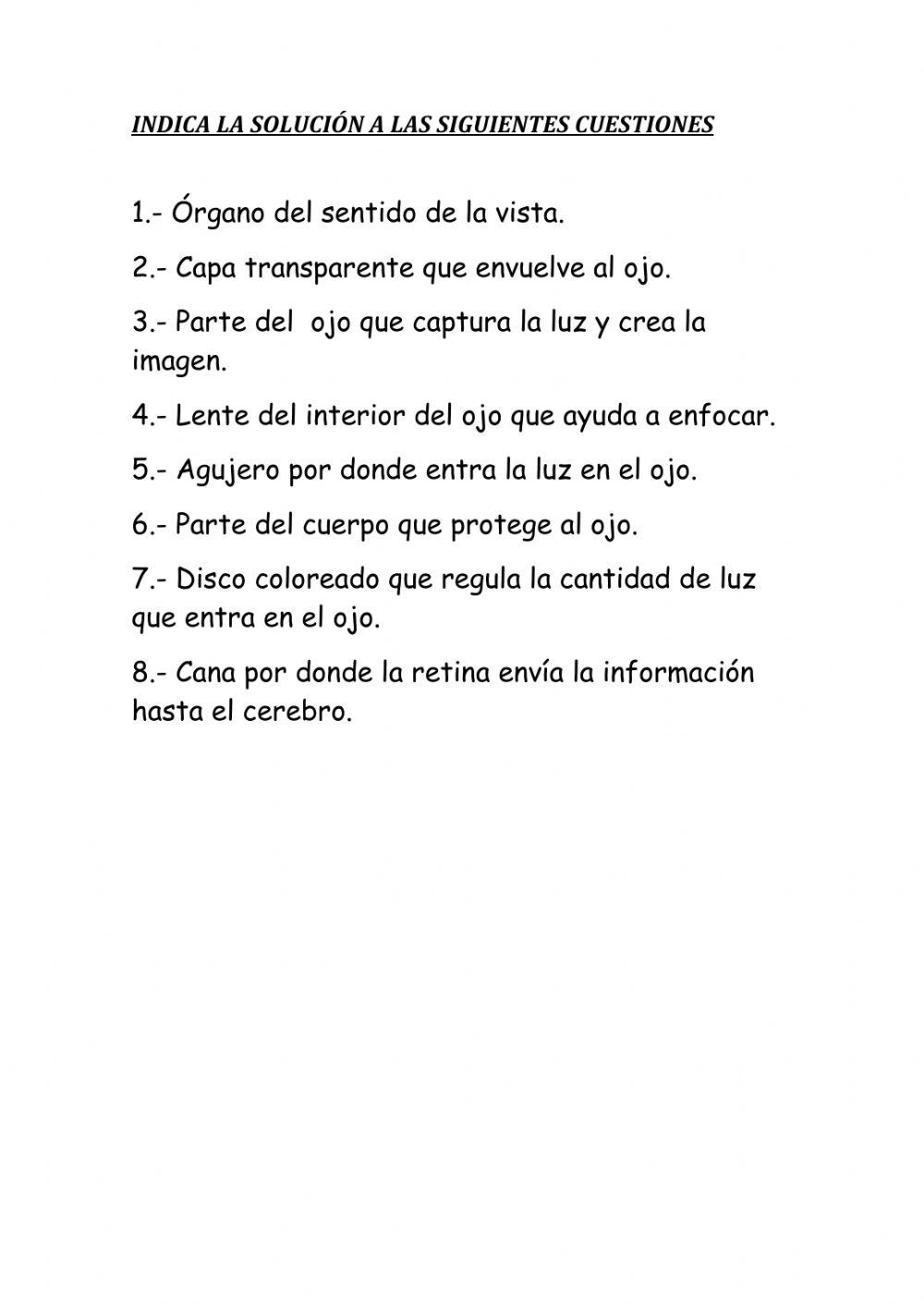 Preguntas sobre la vista