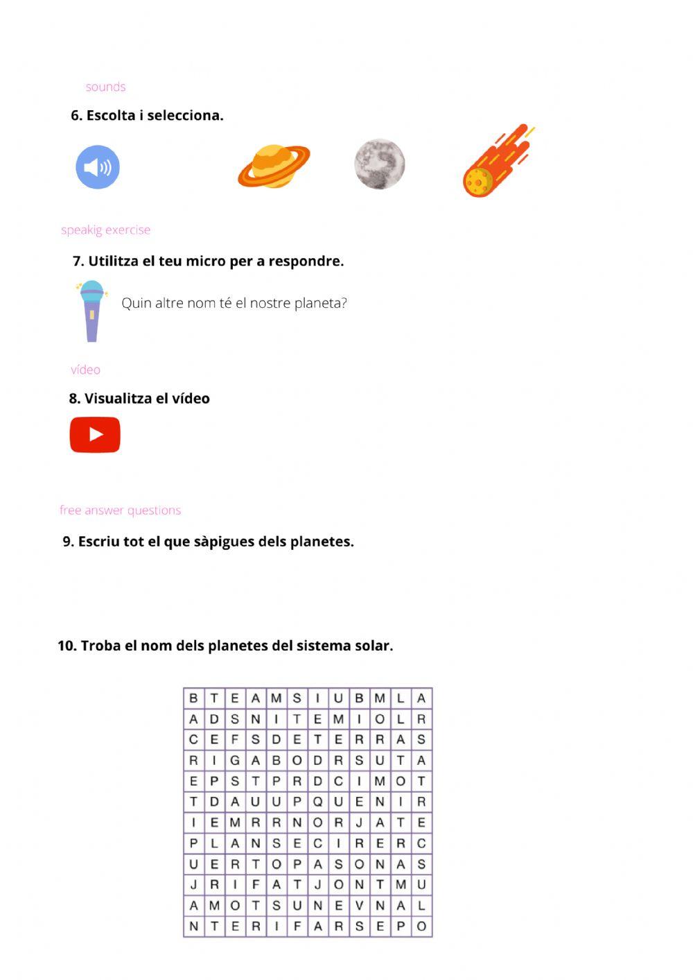 Exercici prova Liveworksheets