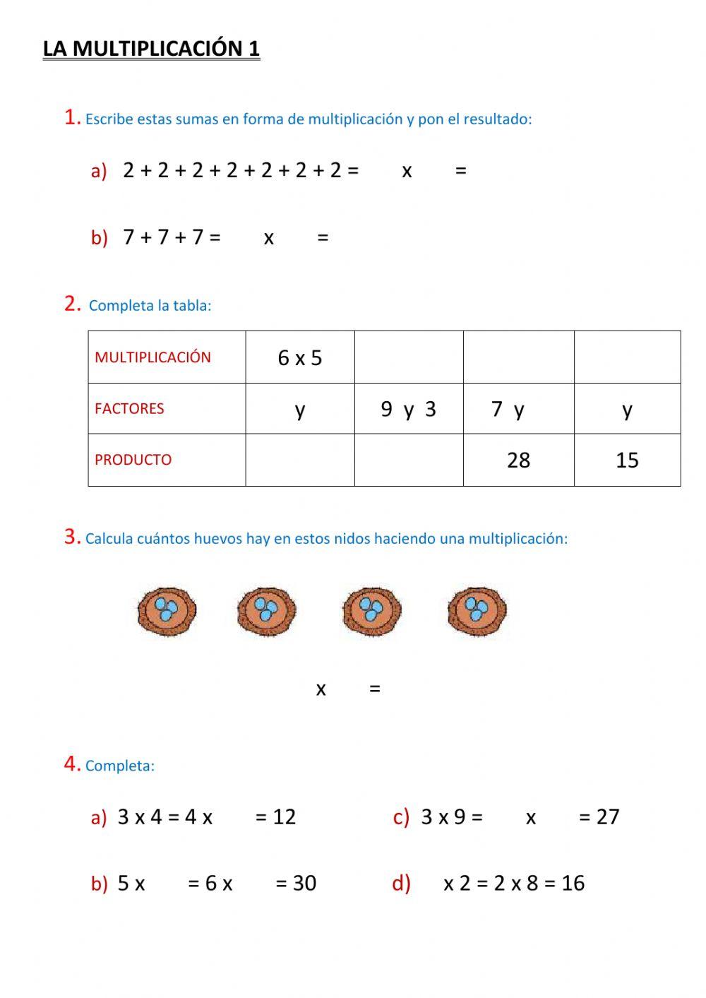 La multiplicación 1