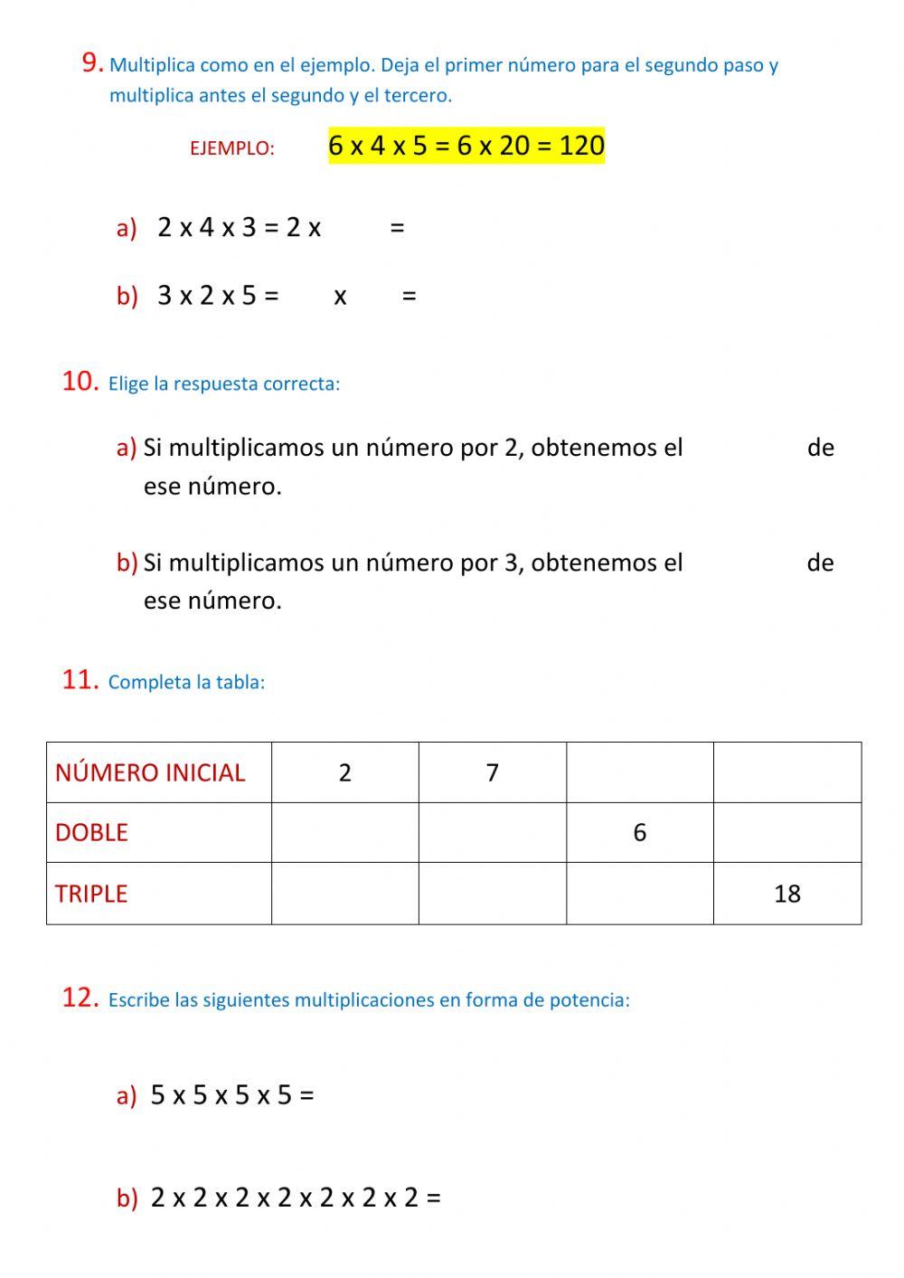 La multiplicación 1