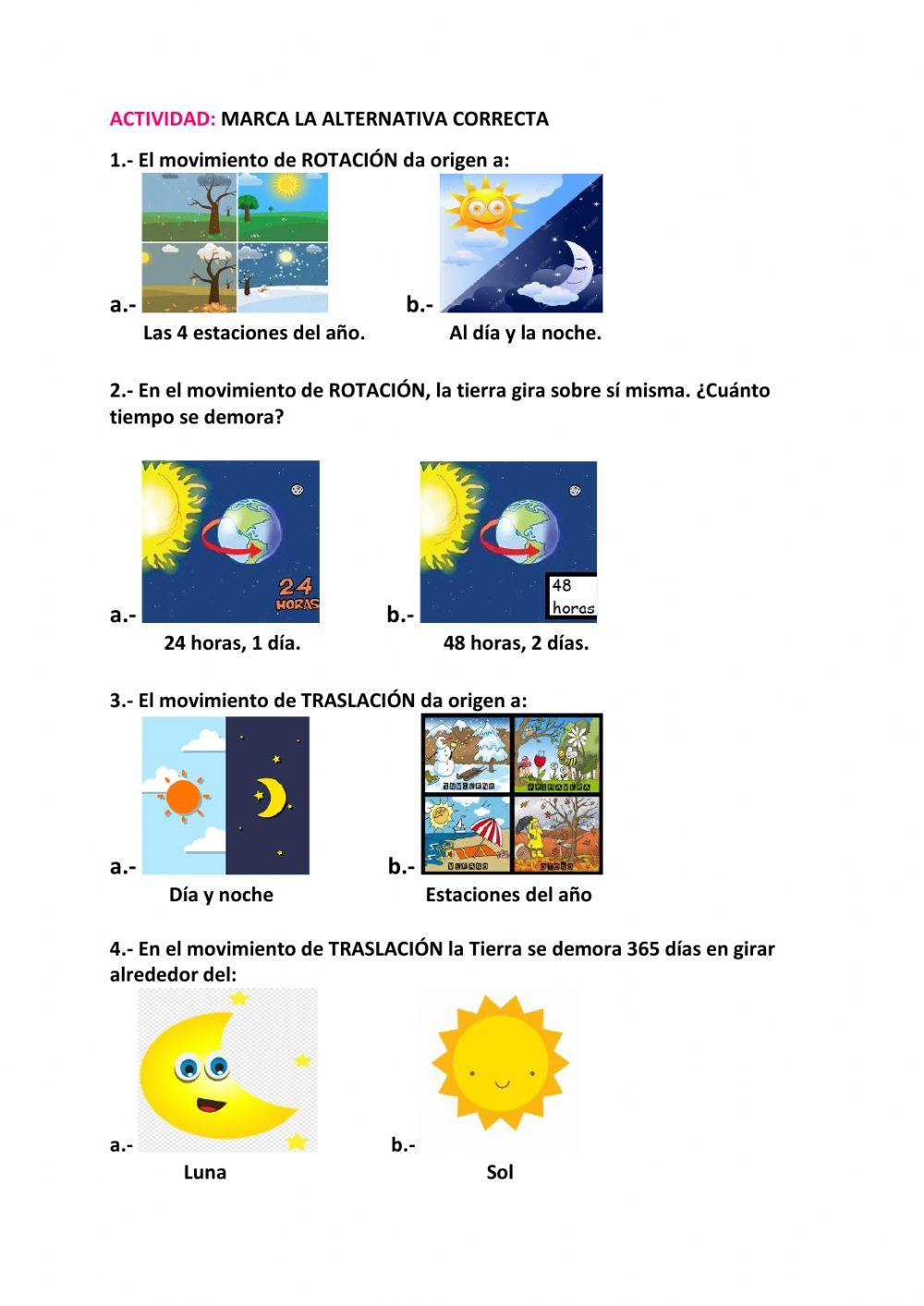 Movimientos de Rotación y Traslación