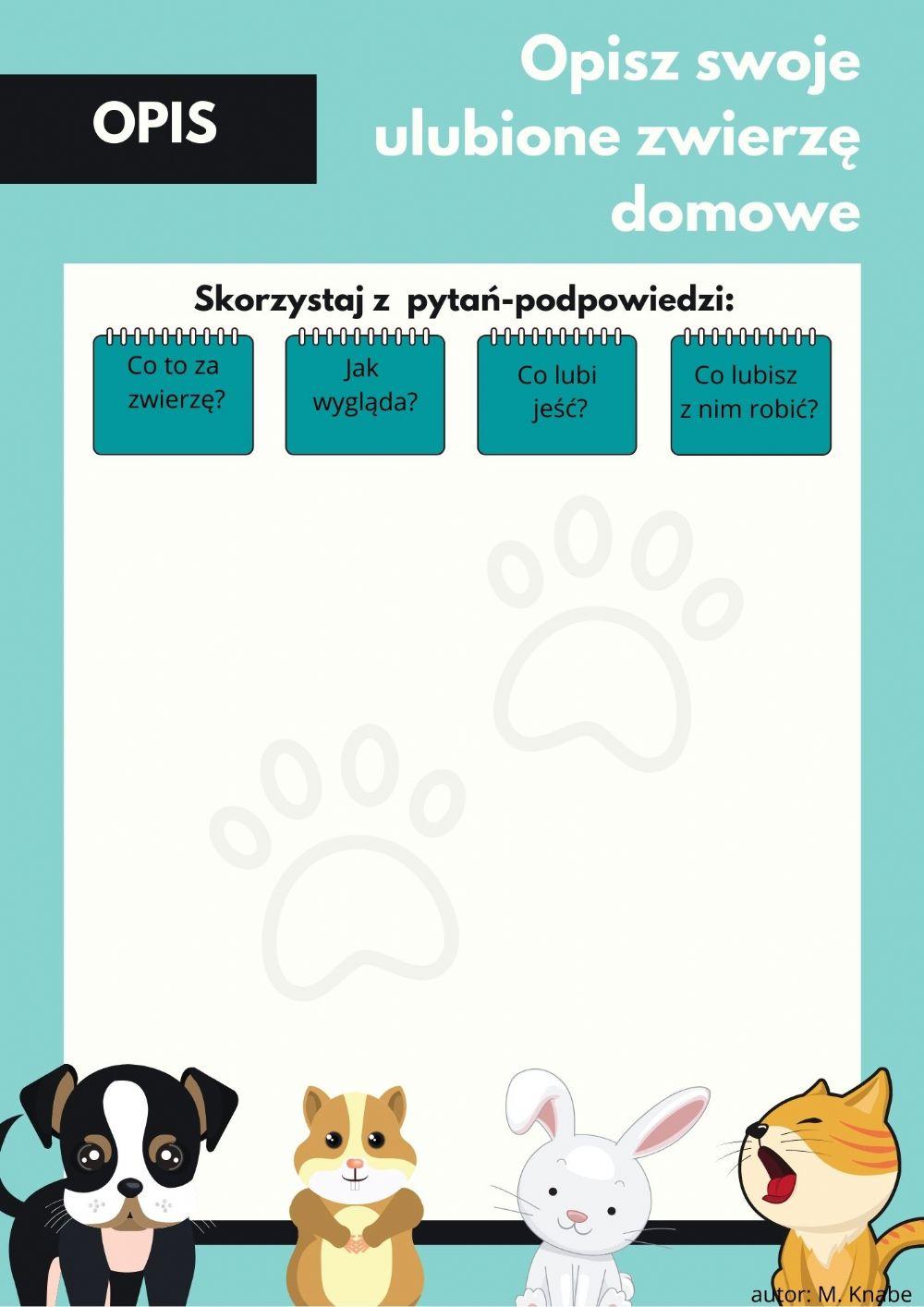 Opis zwierzątka domowego