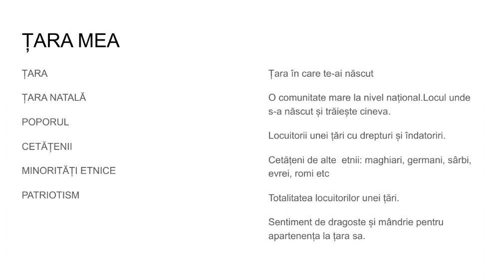 Despre țara mea