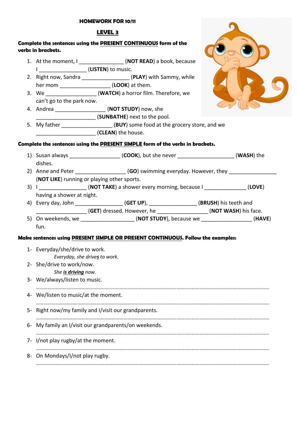 Present Simple and Continuous