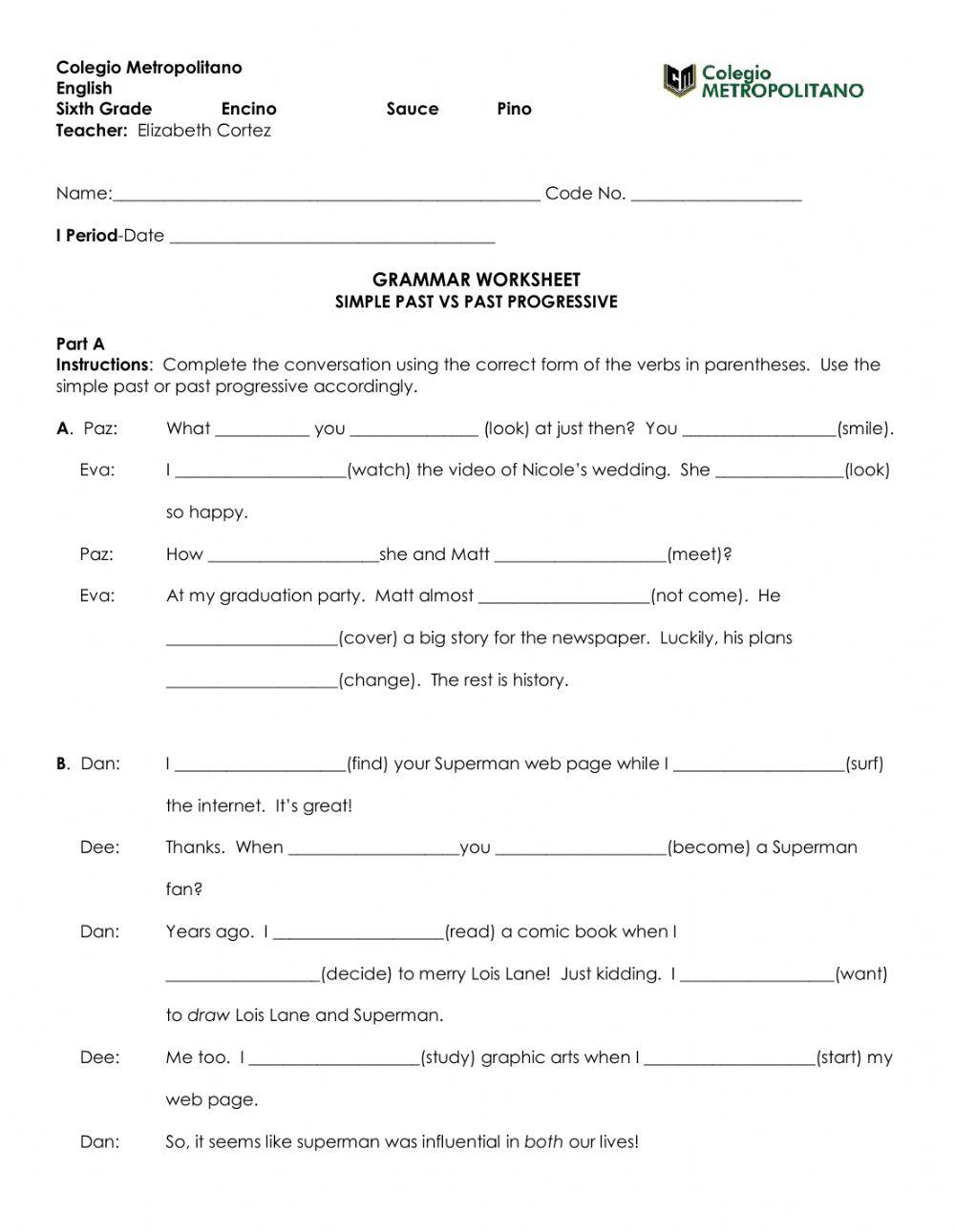 Simple past vs Past Continuous