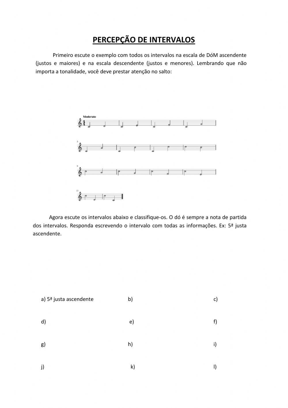 Percepção de intervalos LM6