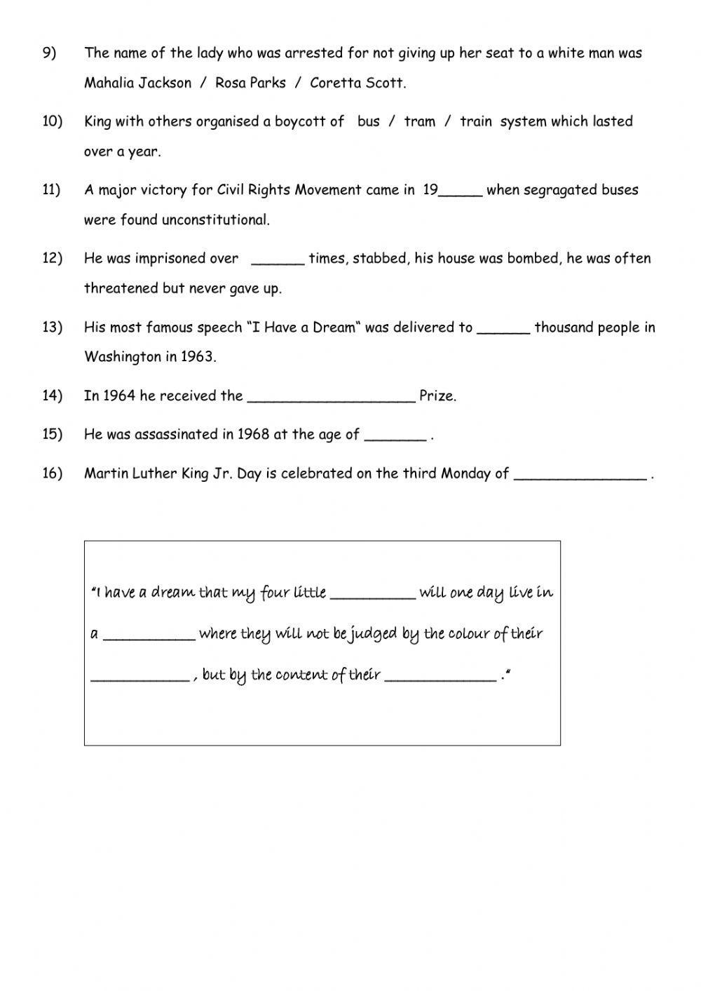 Martin Luther King Jr. Biography