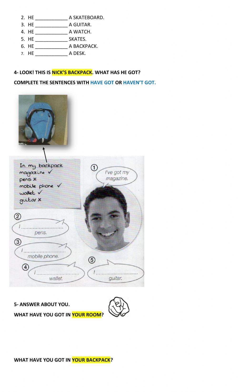 Have got - Negative form