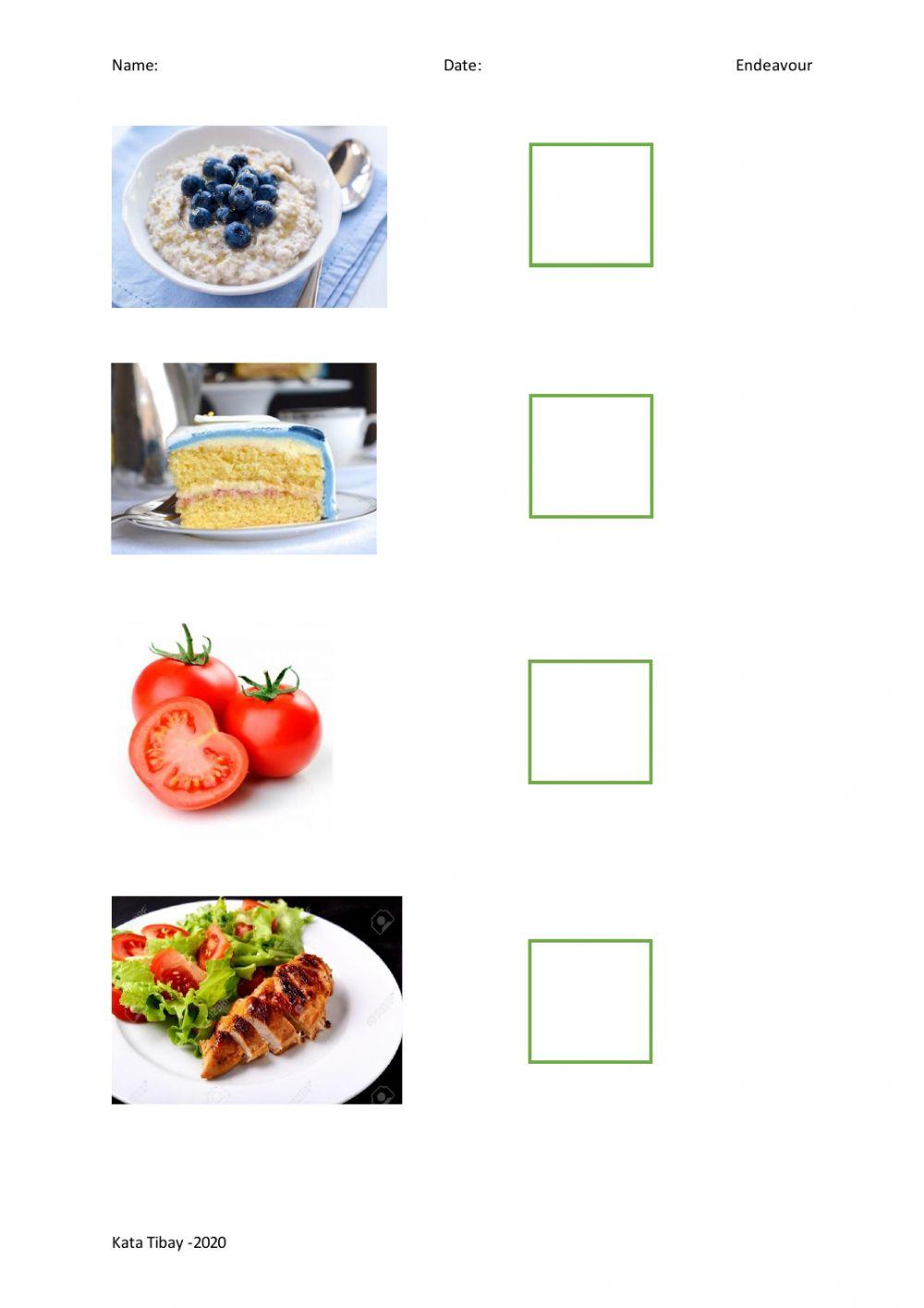 Healthy and Unhealthy Foods