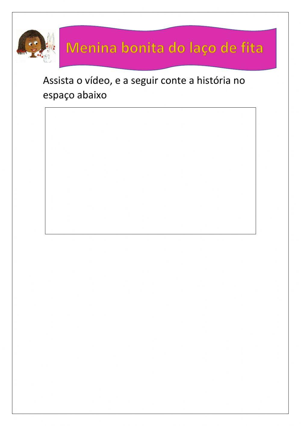 Produção textual Menina bonita do laço de fita Produção textual Menina bonita do laço de fita