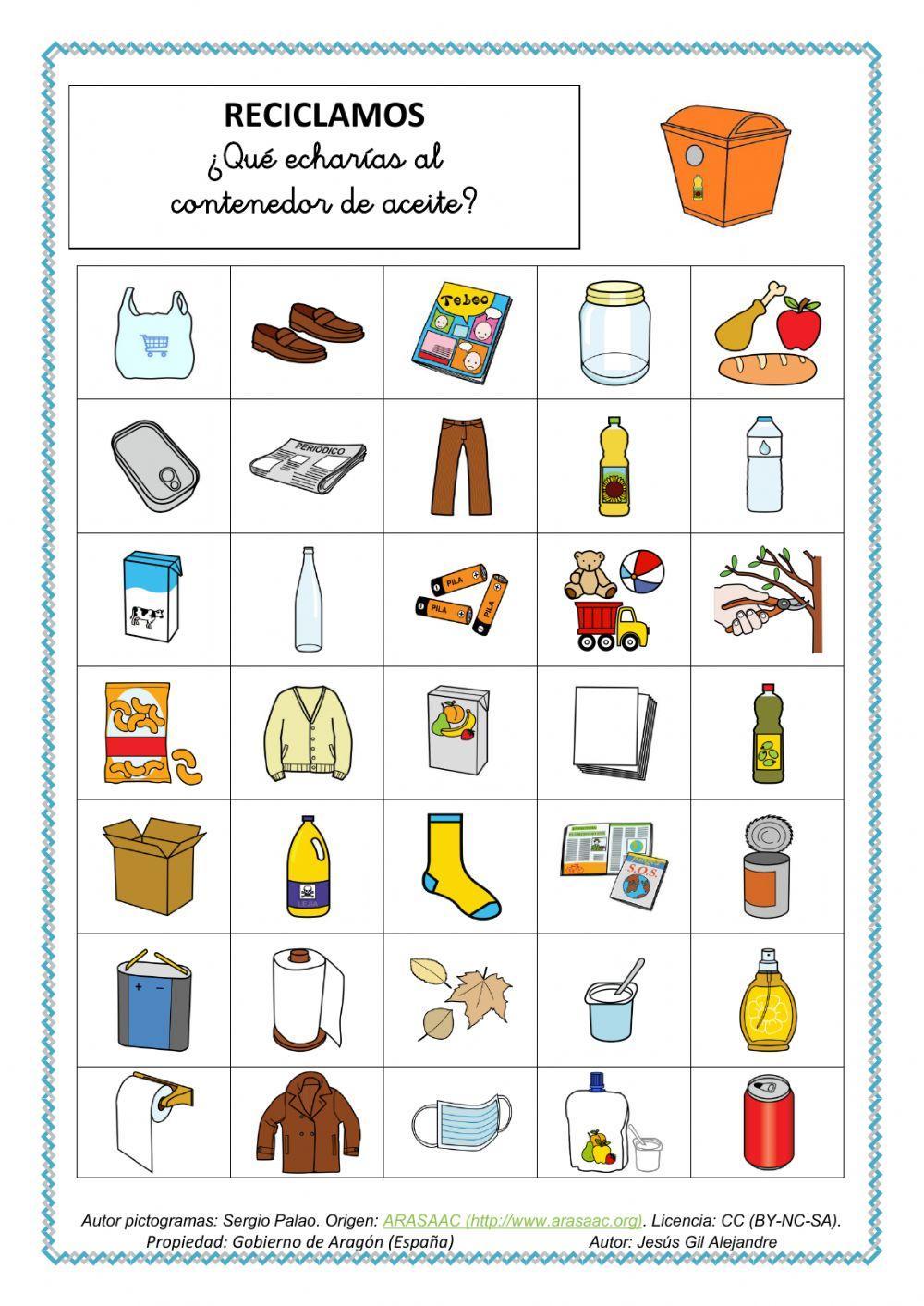 Reciclamos en el contenedor de aceite