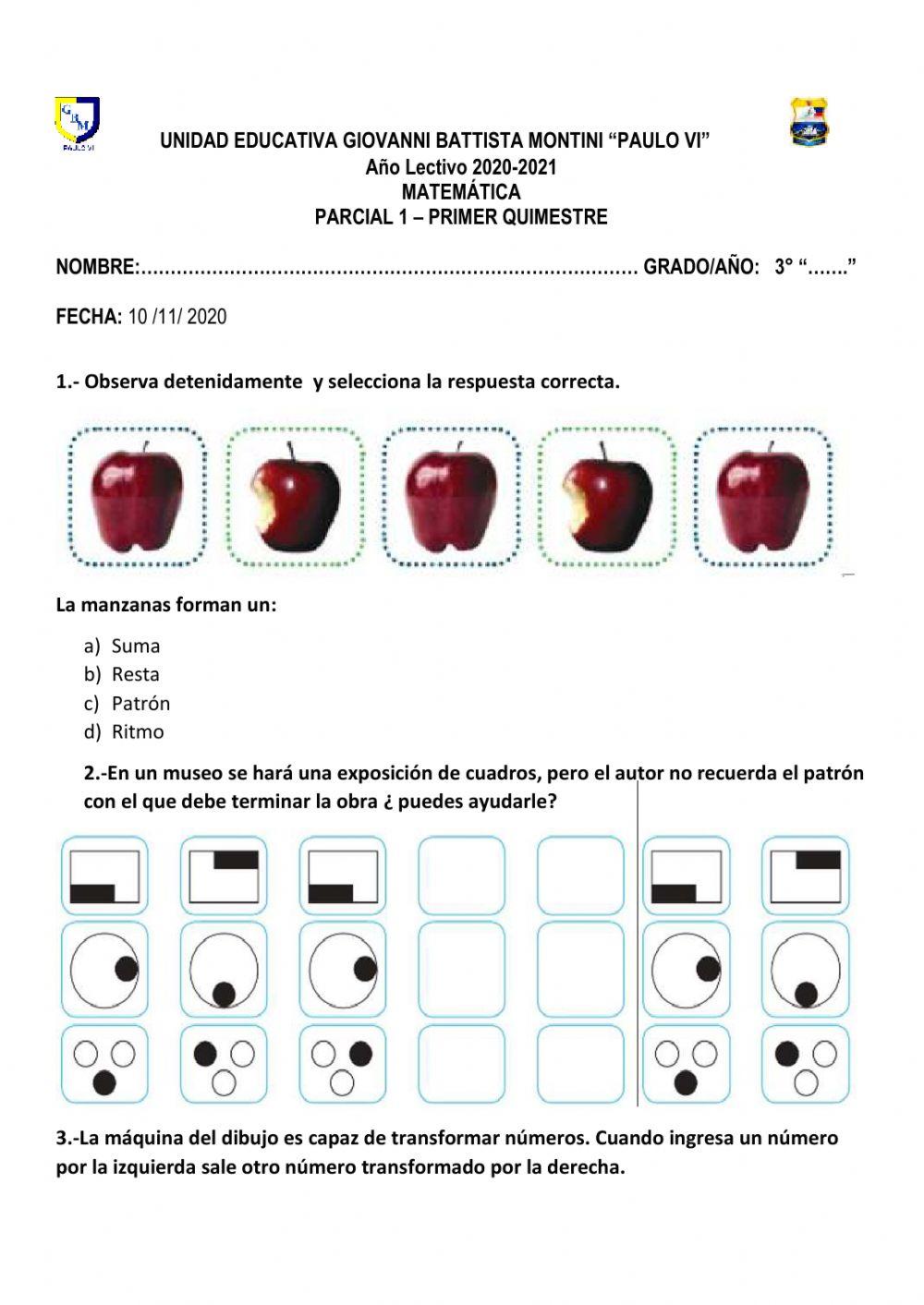 Evaluación parcial 1