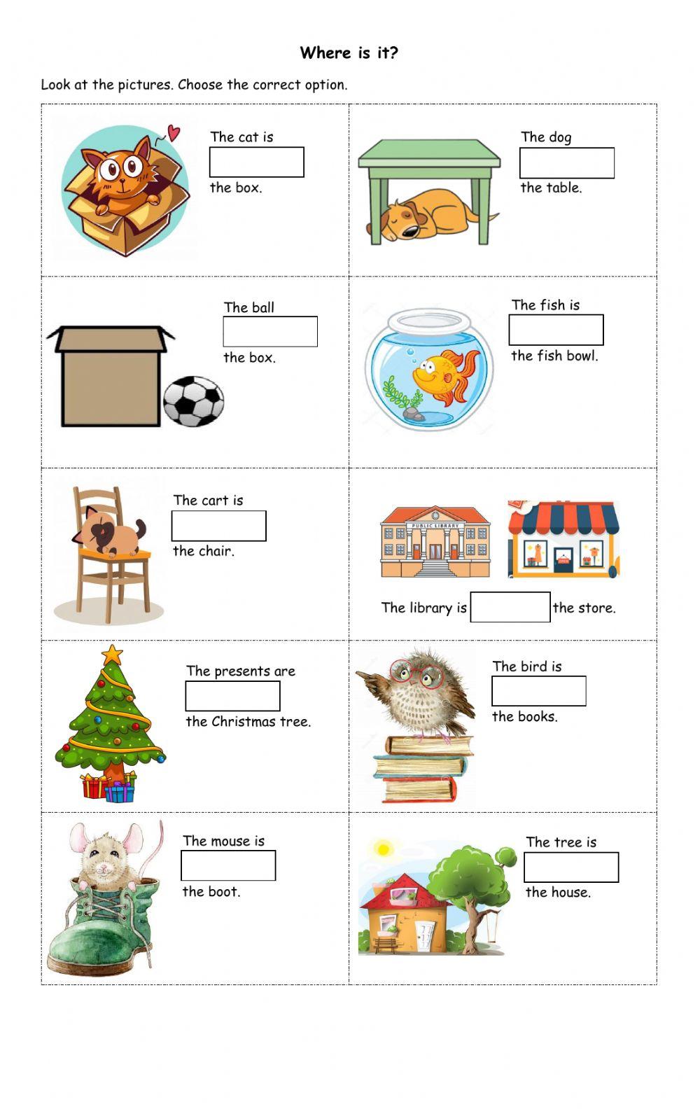 Prepositions of place