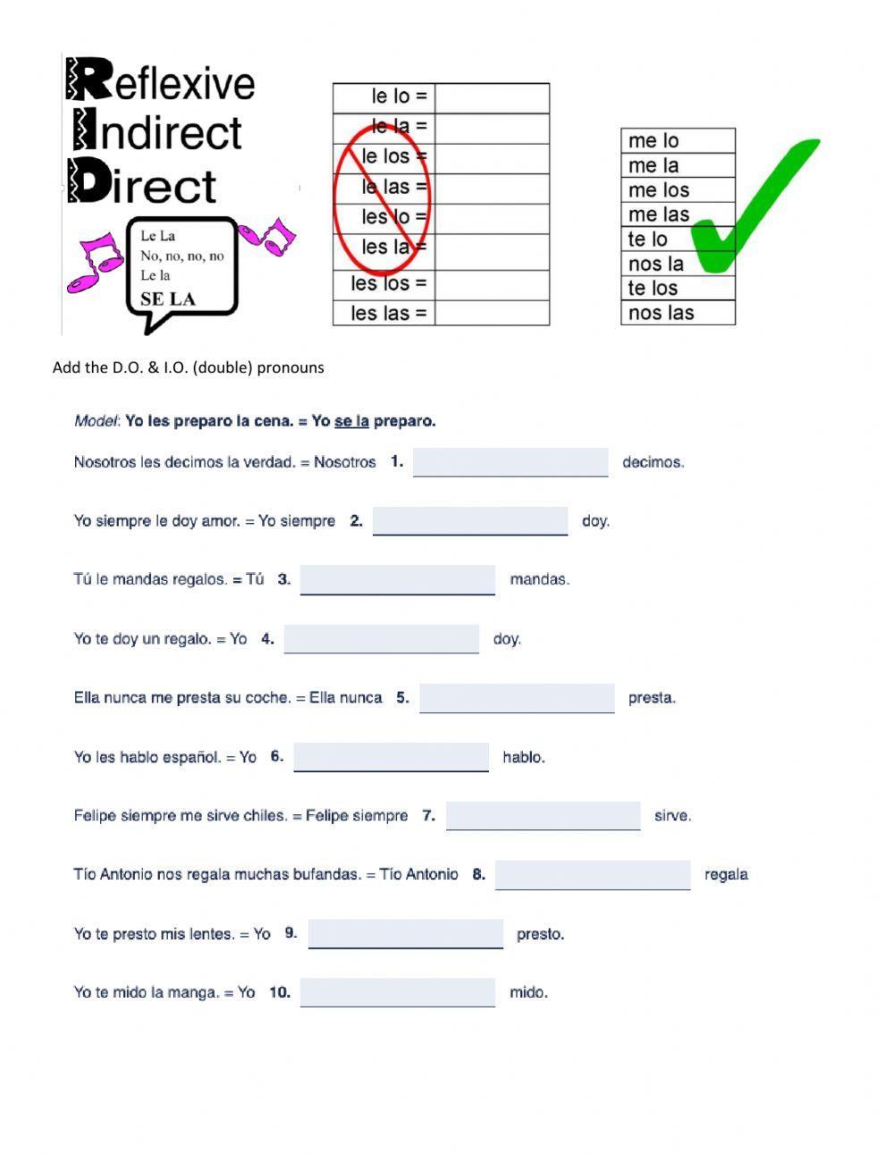 2-1 DO IO & Double Ob Pronoun Review