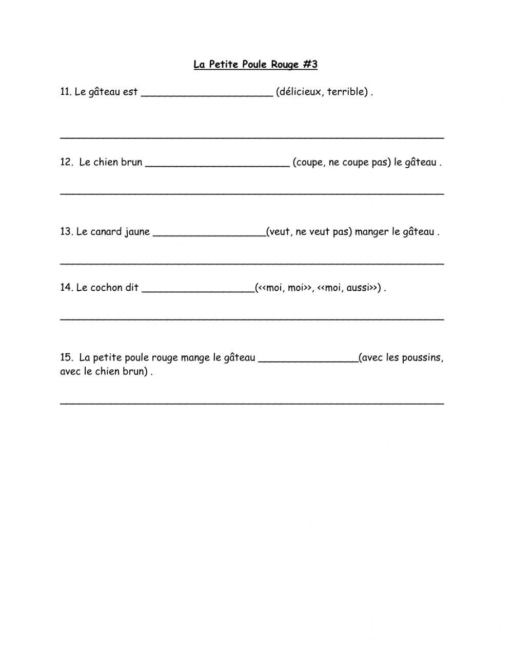 PPR Choisis le bon mot