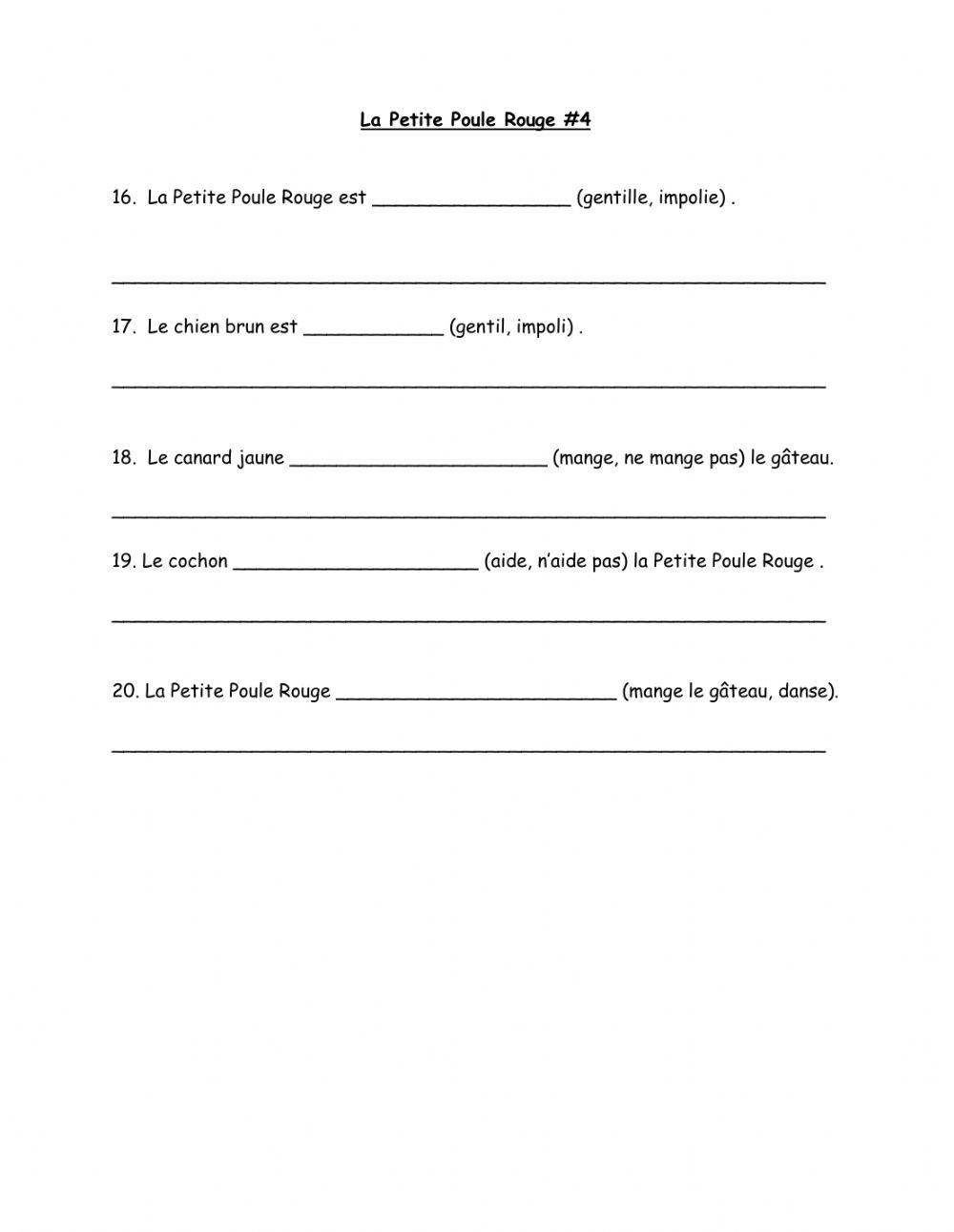 PPR Choisis le bon mot