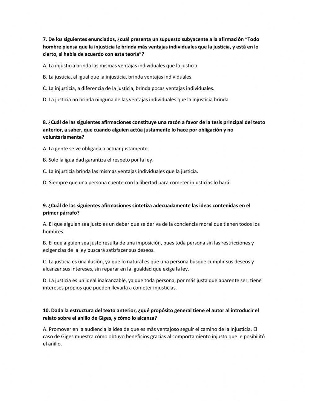 Prueba lectura crítica 6