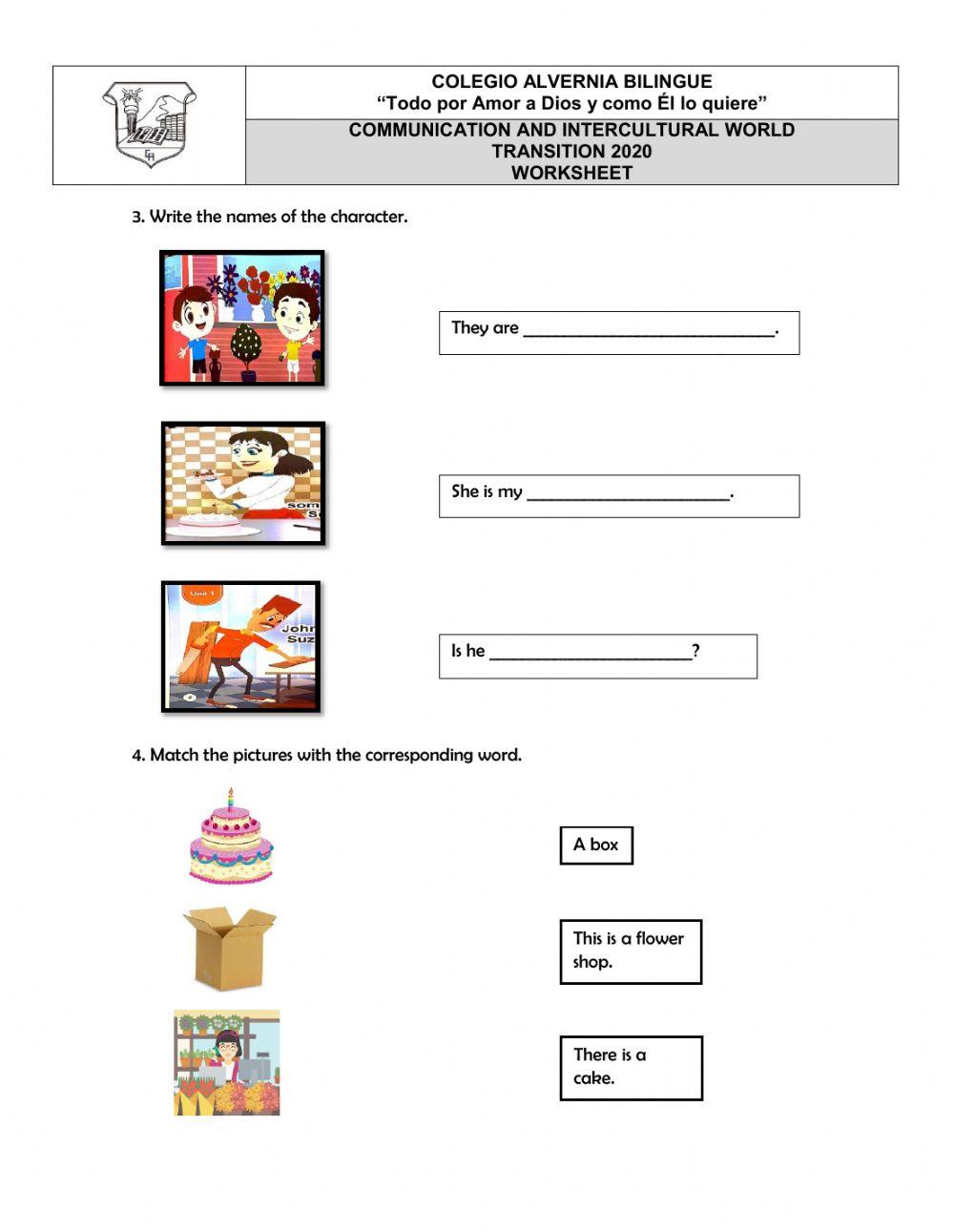 Worksheet birthday party.