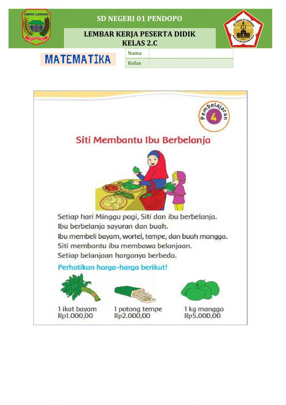 Matematika kelas 2 (kd 3.5)