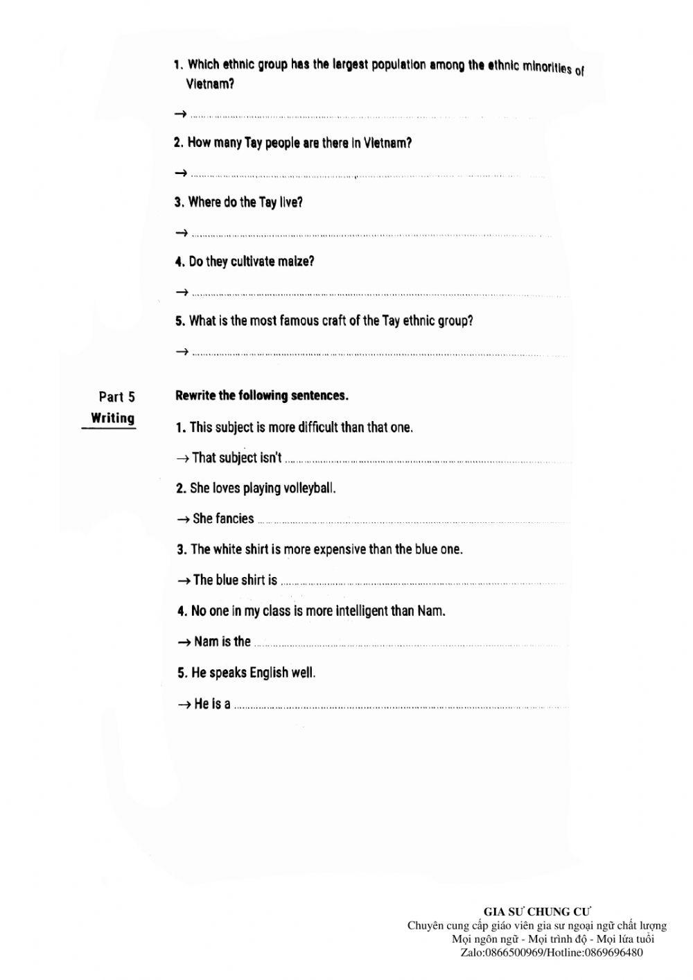 Lớp 8- Kiểm tra 45p (test so 6 luyen giai)