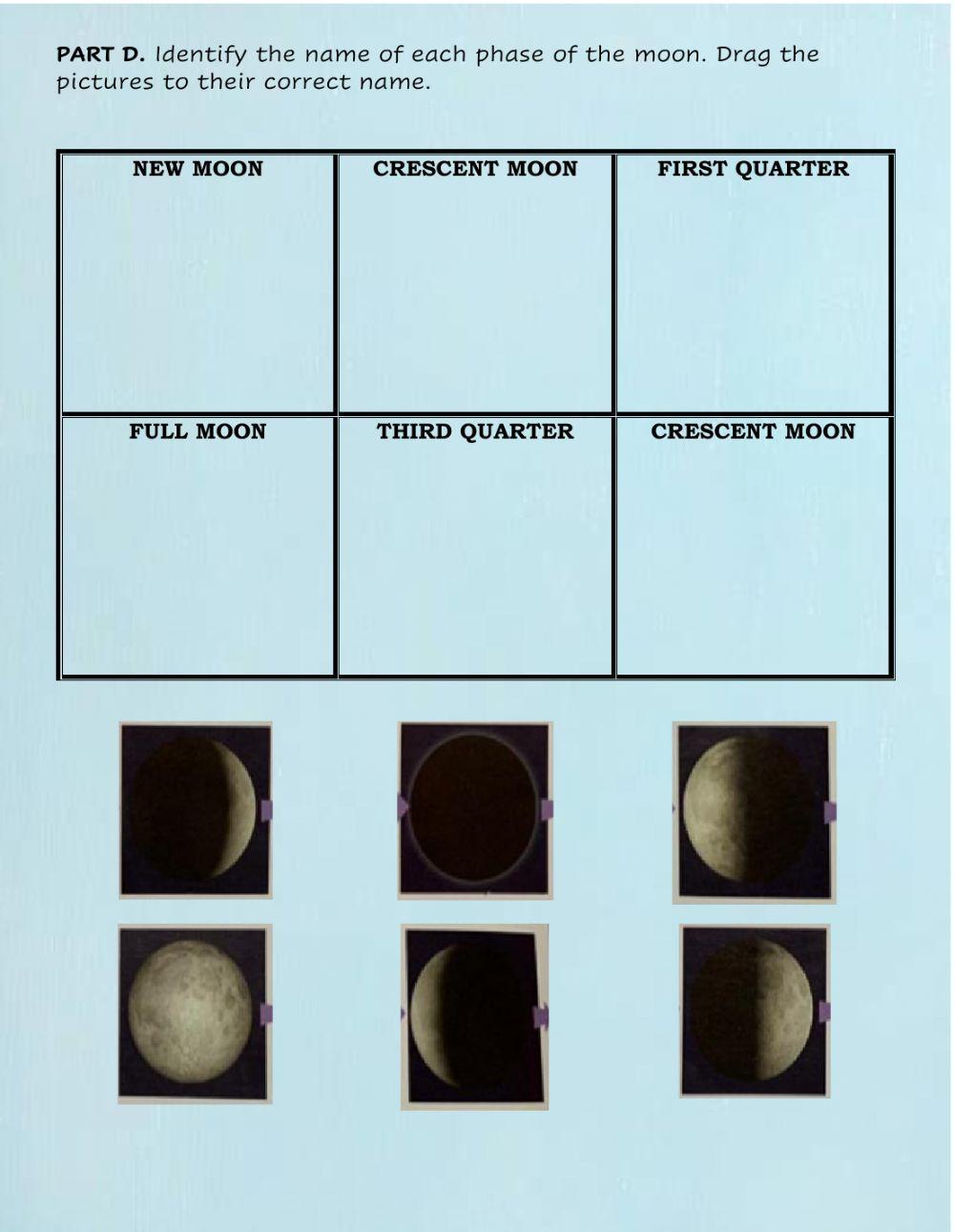 The Earth and the moon