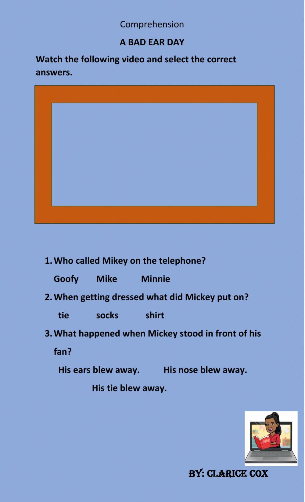 Reading Comprehension - Bad Ear Day