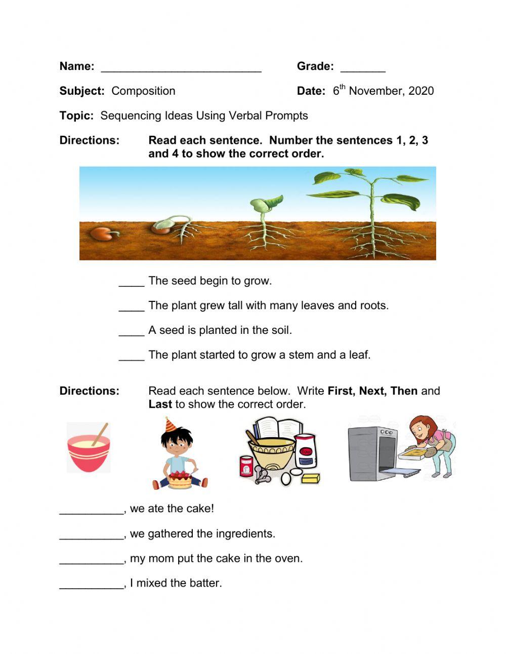 Sequencing Sentences