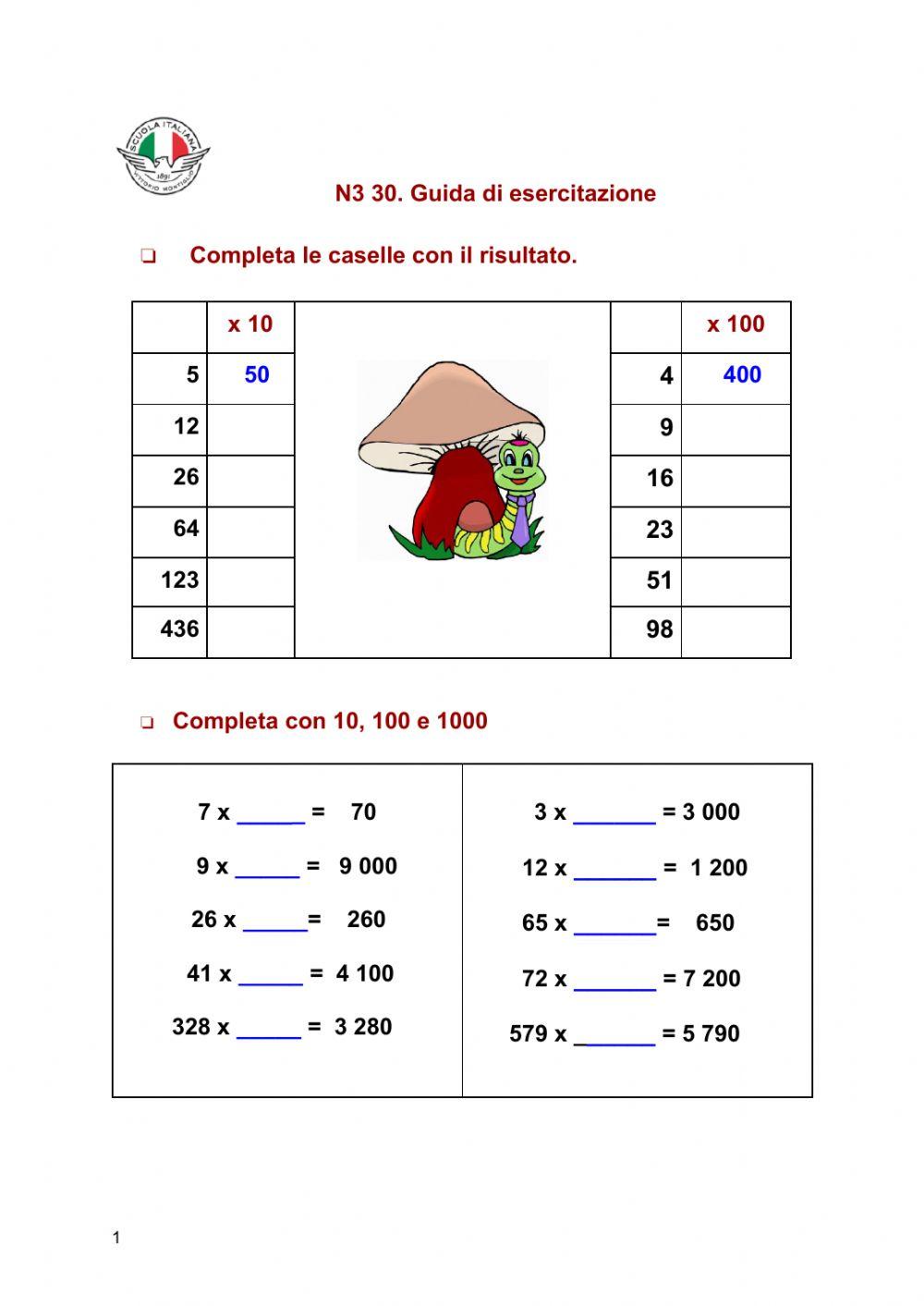 Guida di esercitazione